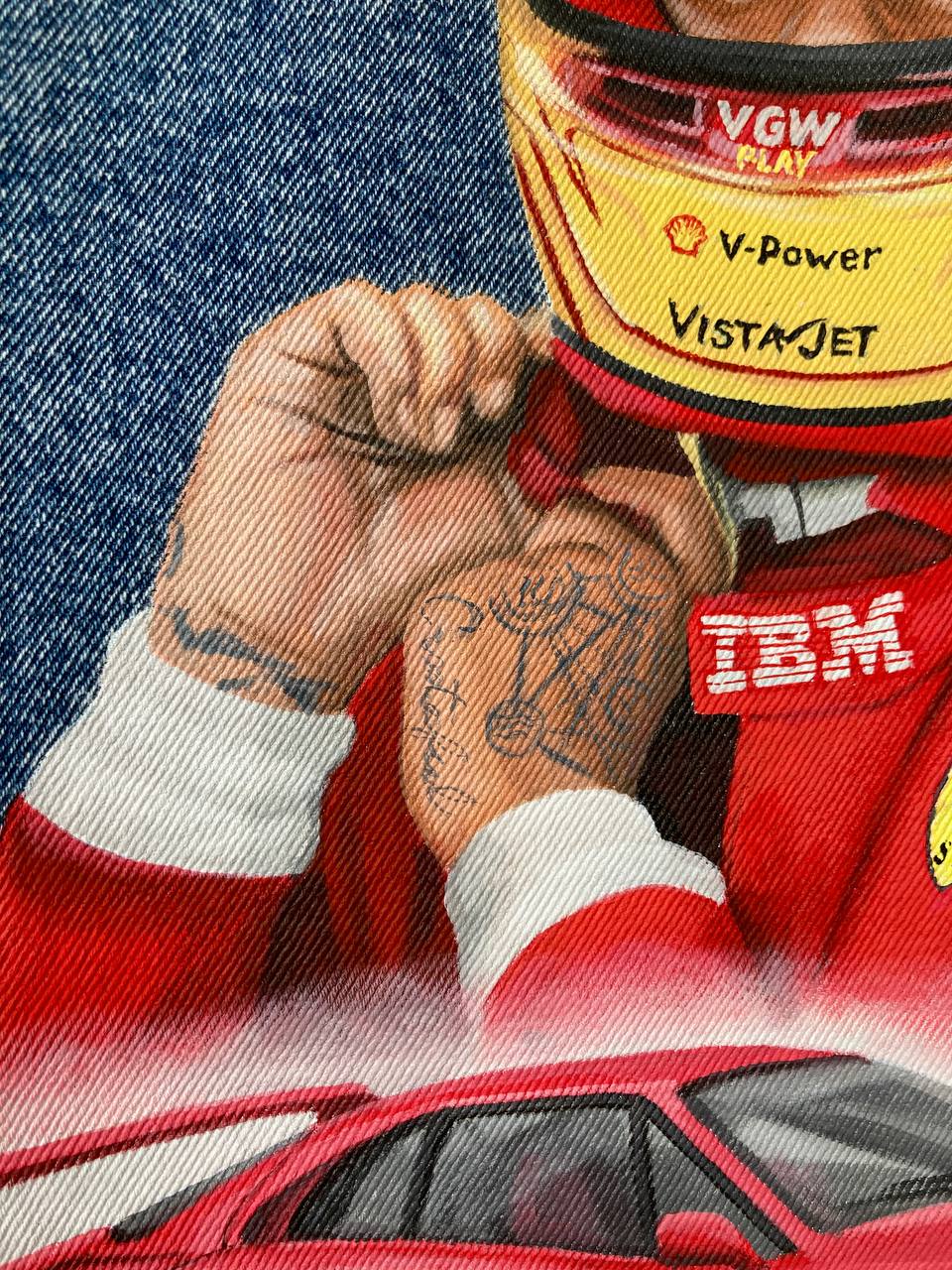 Grand Prix apparel, Race custom jacket, Racer denim jacket, Hand painted denim jacket, personalized jean jacket, custom clothing
