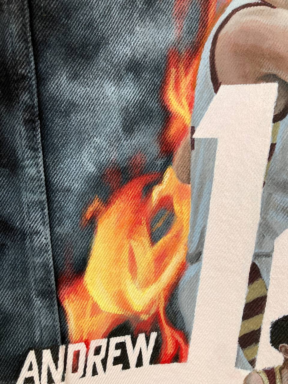 Basketball denim jacket, Personalized jean jacket, custom handpainted outfit.