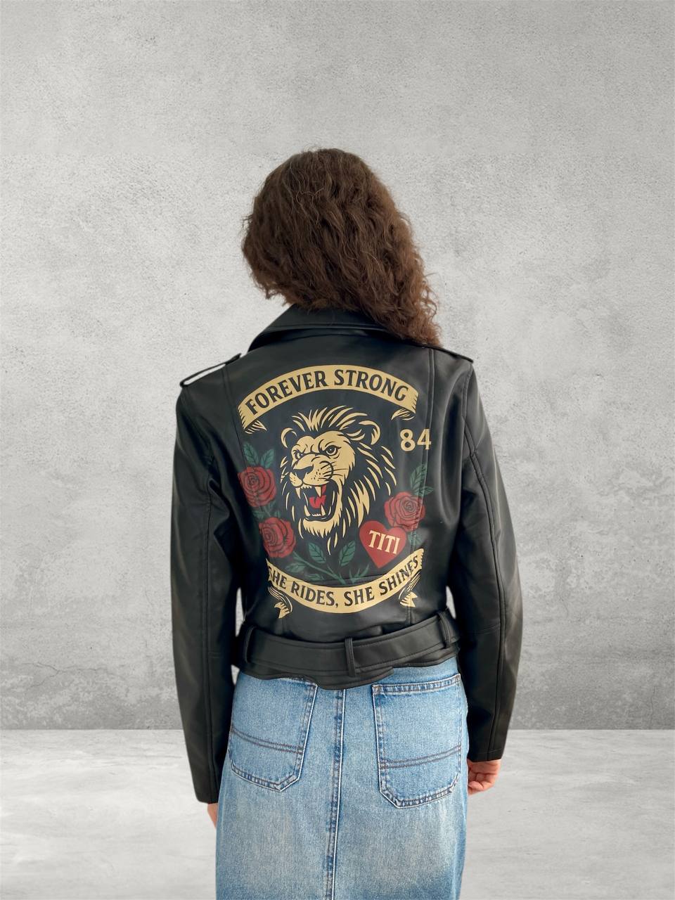 Painted Leather Jacket – Personalized Gift, Custom Hand-Painted Clothing.