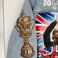 Hand-Painted Denim Jacket – Racing-Inspired Art Piece, Grand Prix Inspired Personalized Jean Jacket