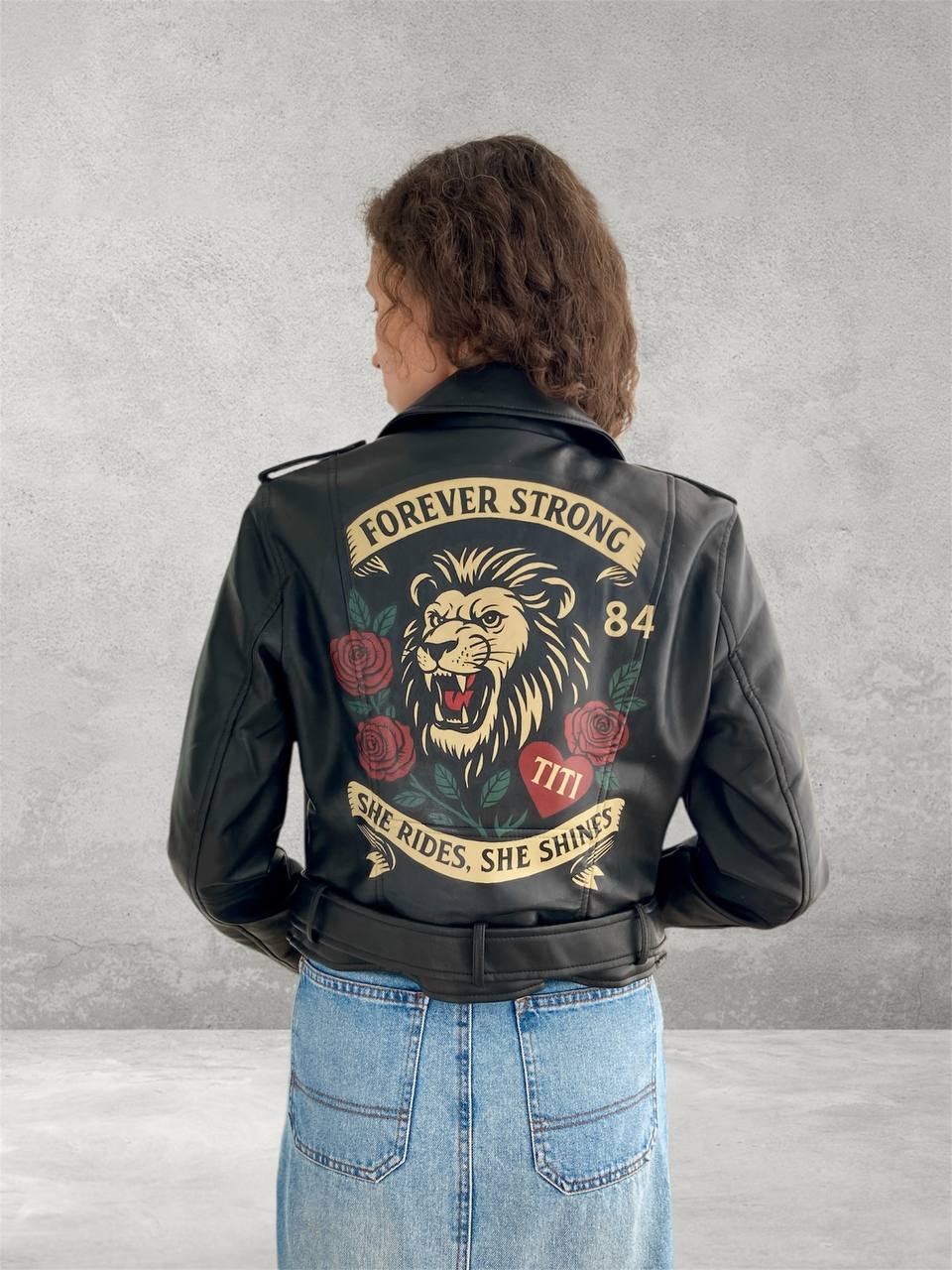 Painted Leather Jacket – Personalized Gift, Custom Hand-Painted Clothing.