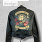 Painted Leather Jacket – Personalized Gift, Custom Hand-Painted Clothing.