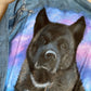 Custom Hand Painted Pet Portrait Denim Jacket | Unique Dog Portrait Jacket