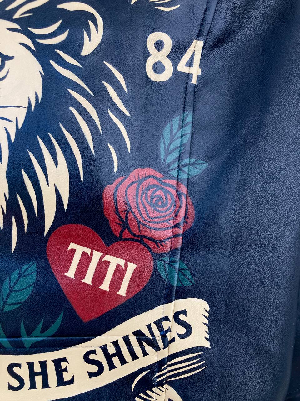 Painted Leather Jacket – Personalized Gift, Custom Hand-Painted Clothing.