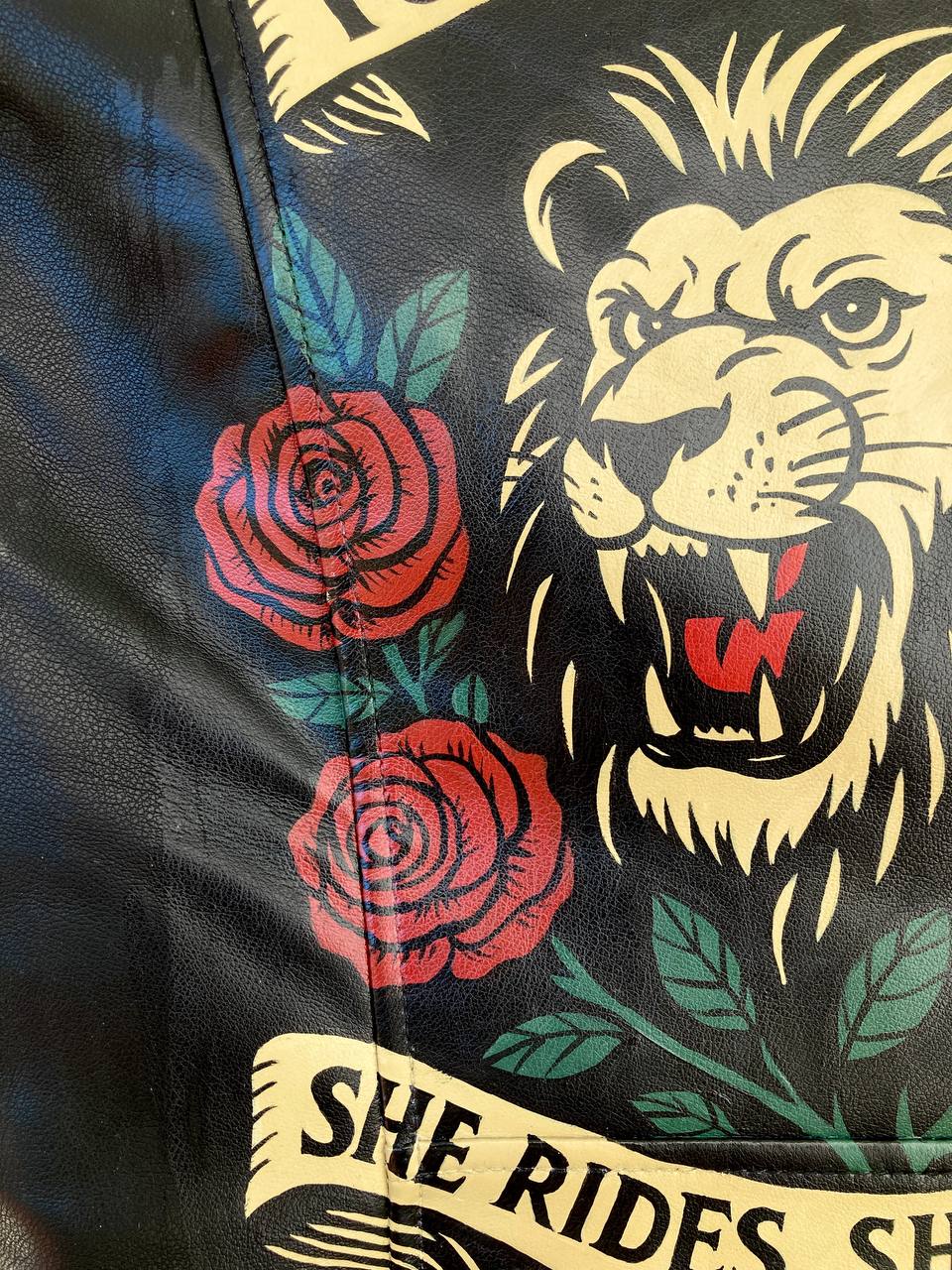 Painted Leather Jacket – Personalized Gift, Custom Hand-Painted Clothing.