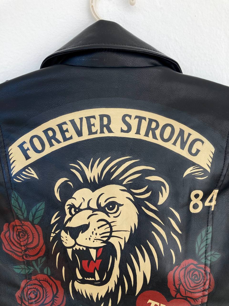 Painted Leather Jacket – Personalized Gift, Custom Hand-Painted Clothing.