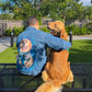 Custom Hand Painted Dog Portrait Denim Jacket | Personalized Pet Artwork Jacket