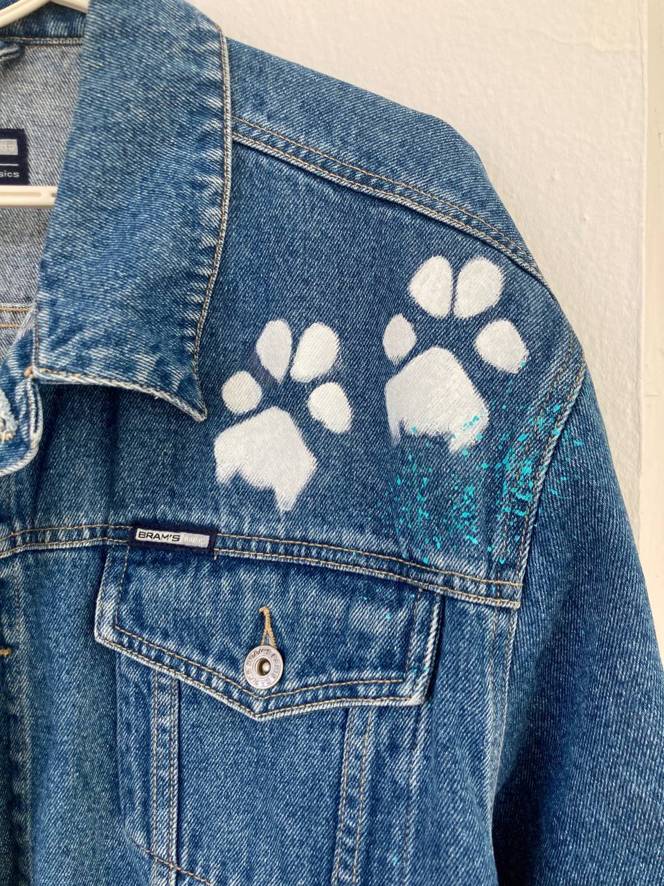 Custom Dog Portrait Hand Painted Denim Jacket | Unique Personalized Pet Jacket