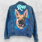Custom Dog Portrait Hand Painted Denim Jacket | Unique Personalized Pet Jacket