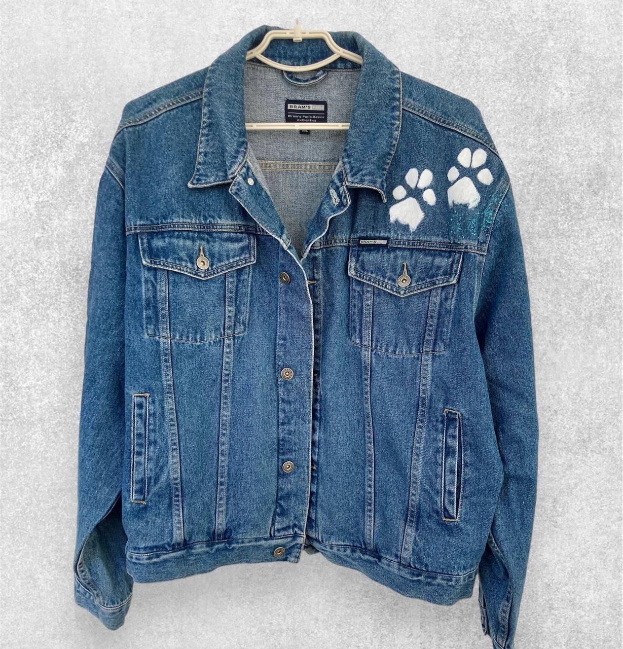 Custom Dog Portrait Hand Painted Denim Jacket | Unique Personalized Pet Jacket