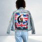 Hand-Painted Denim Jacket – Racing-Inspired Art Piece, Grand Prix Inspired Personalized Jean Jacket