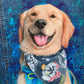 Custom Hand Painted Dog Portrait Denim Jacket | Personalized Pet Artwork Jacket