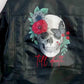 Bridal jacket, painted leather jacket, skull jacket, punk leather jacket, punk wedding.