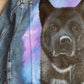 Custom Hand Painted Pet Portrait Denim Jacket | Unique Dog Portrait Jacket