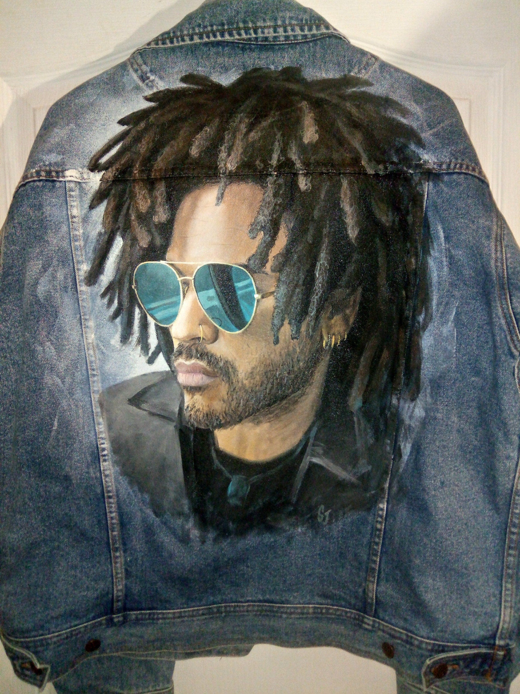 hand painted denim jacket