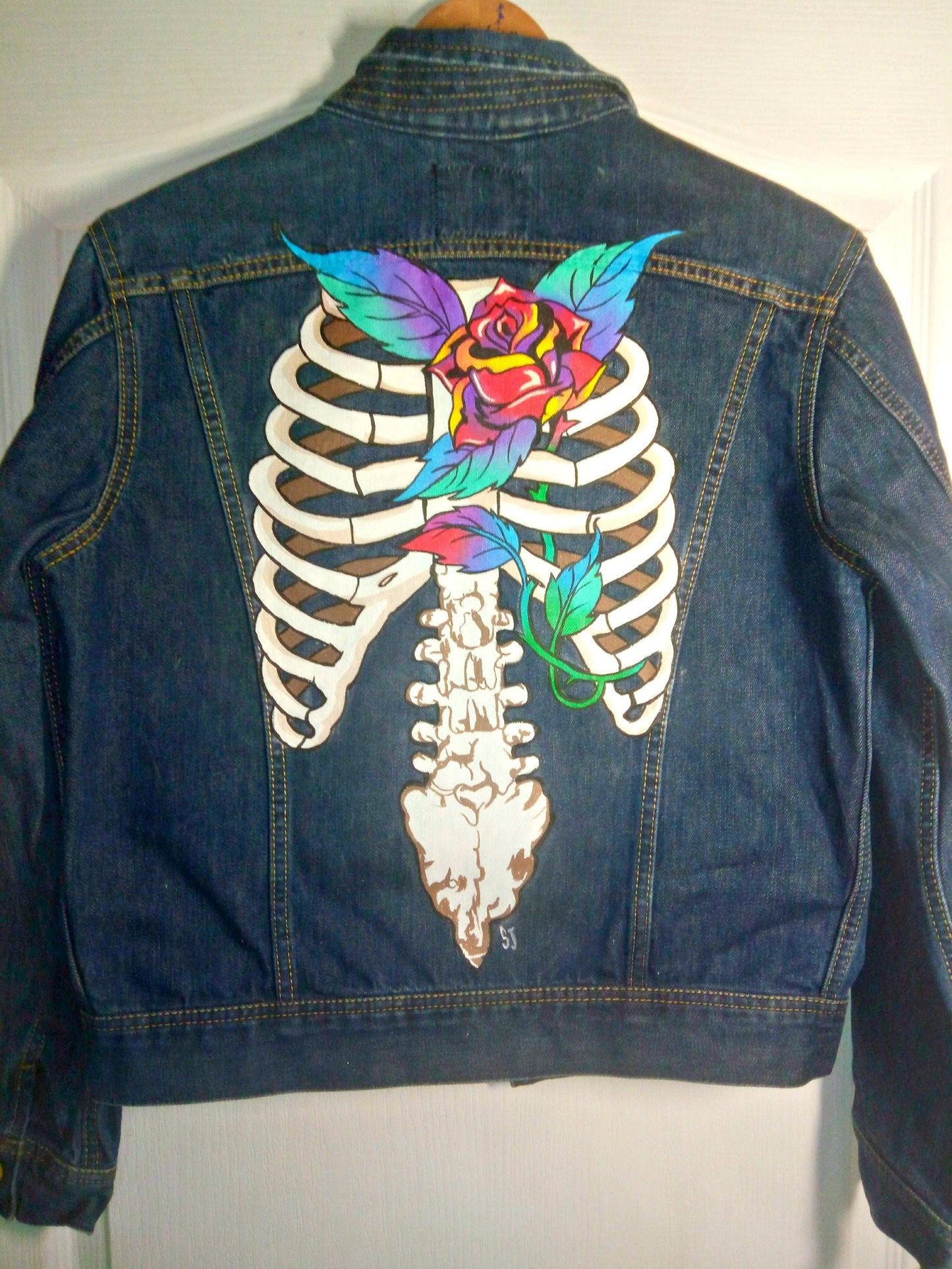 painted denim jacket