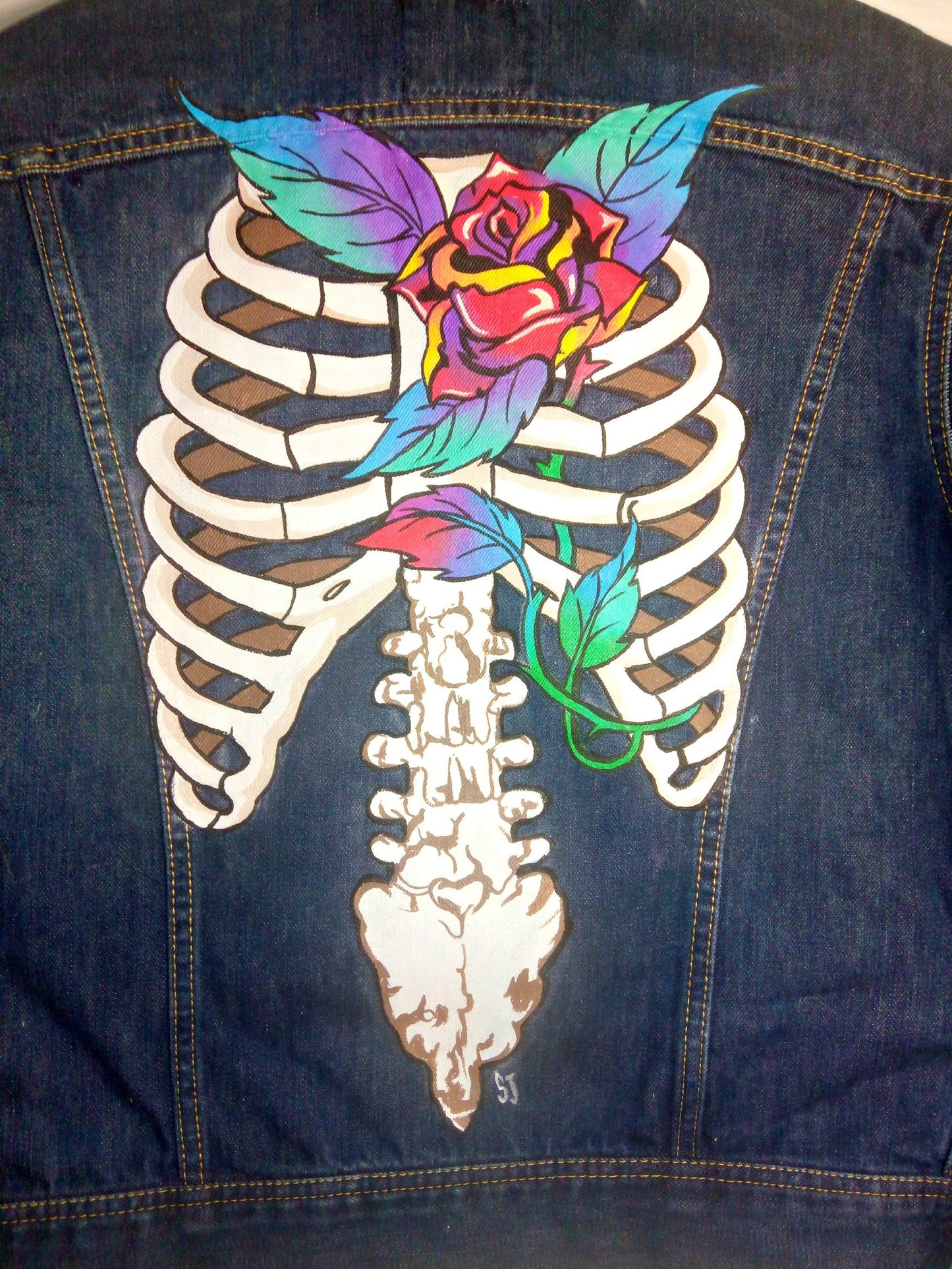 painted jean jacket