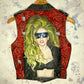 Painted denim vest