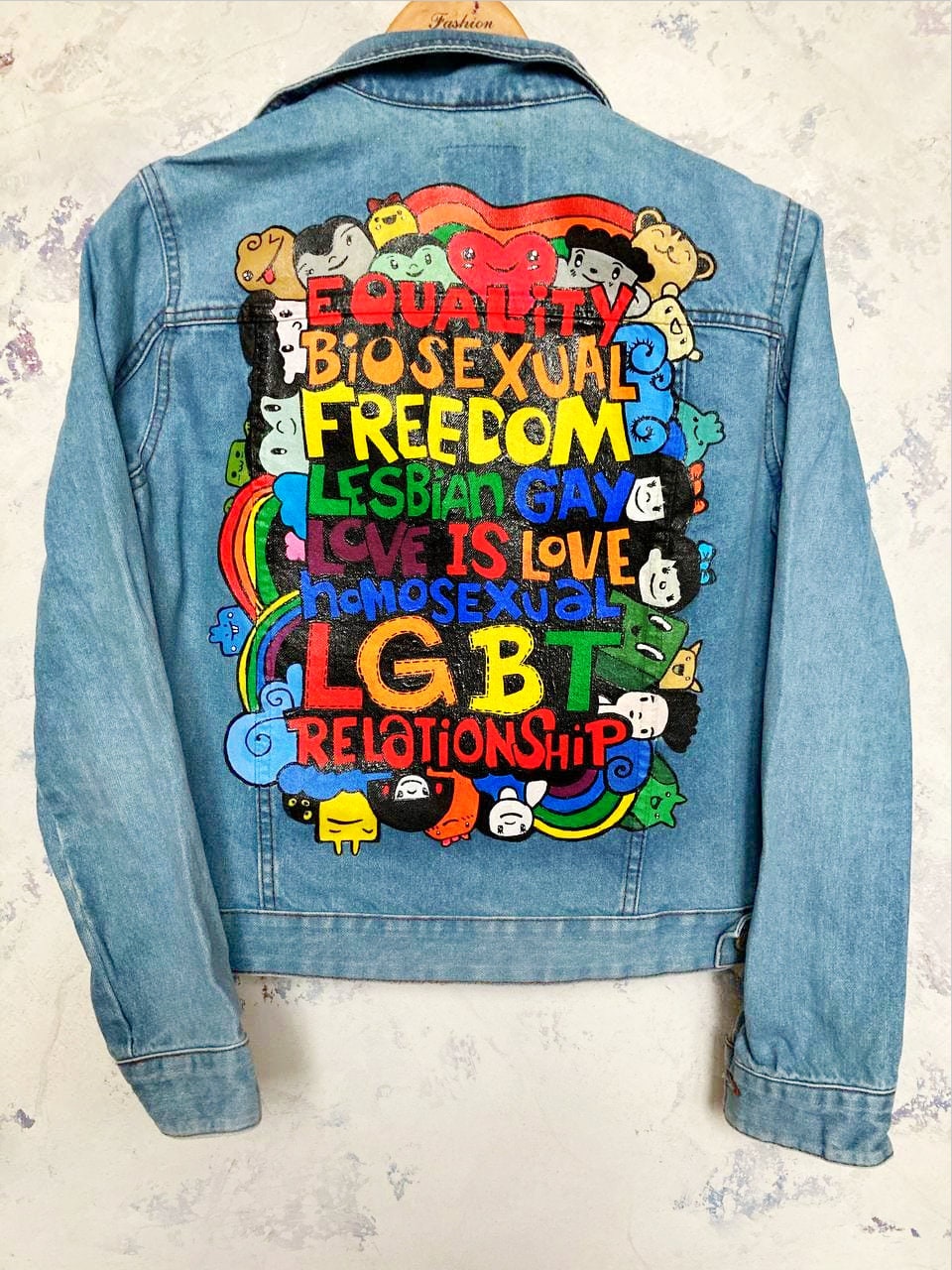 lgbt denim jacket