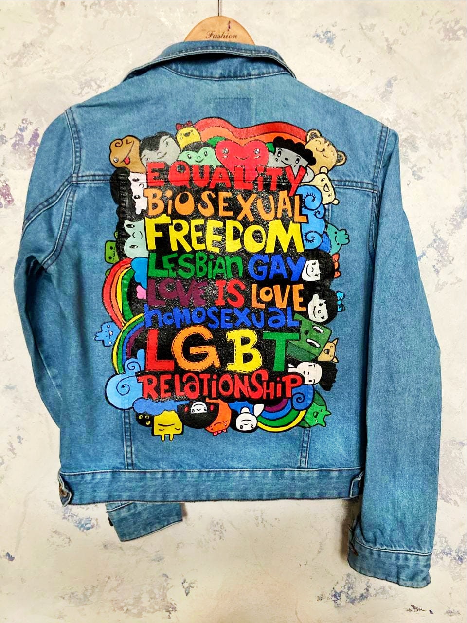 lgbt painted jacket