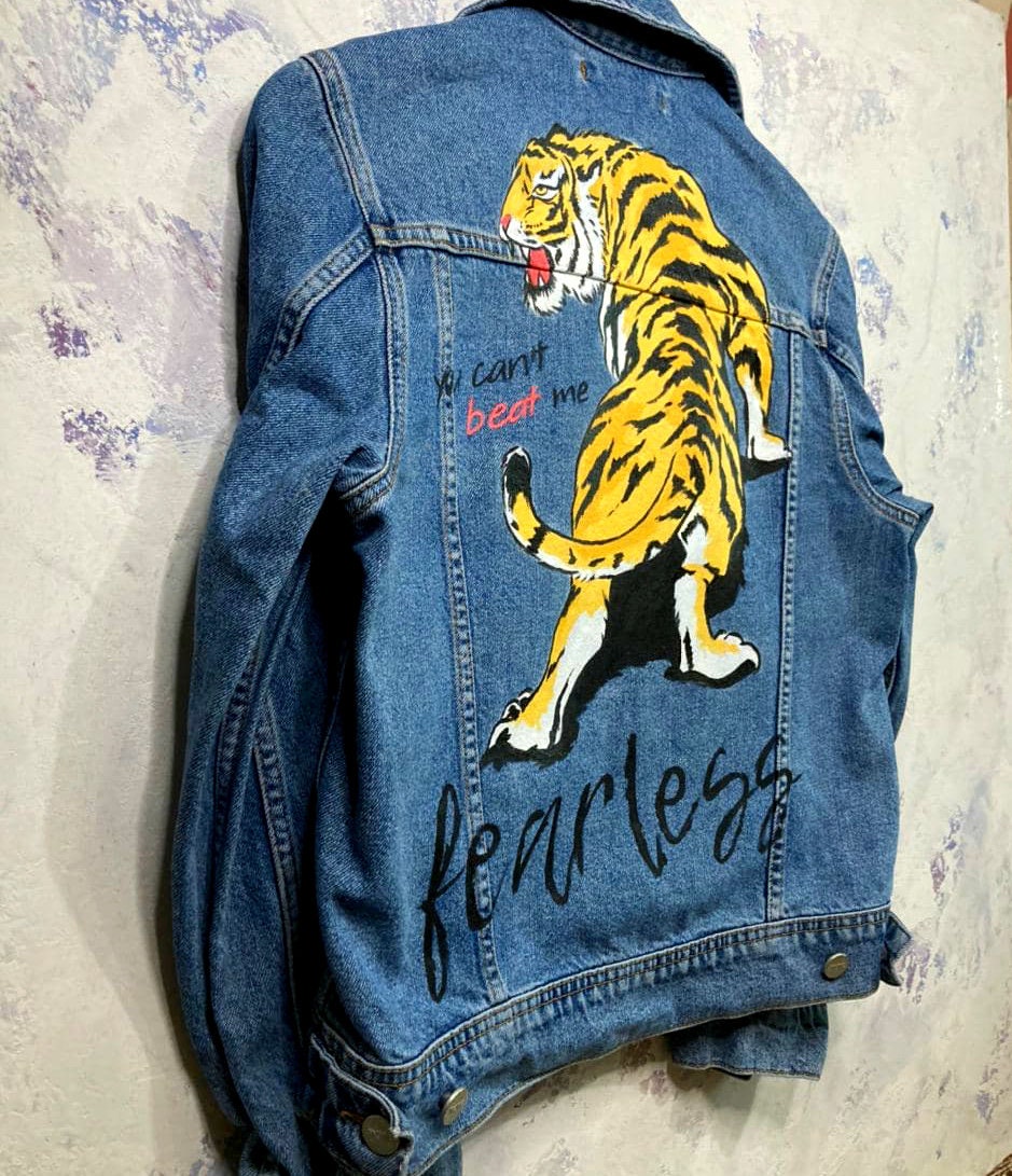 tiger denim jacket