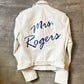 Hand painted leather bride jacket