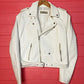 Hand painted leather bride jacket