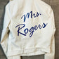 Hand painted leather bride jacket