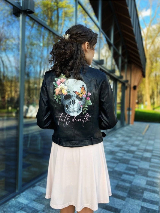 skull leather jacket