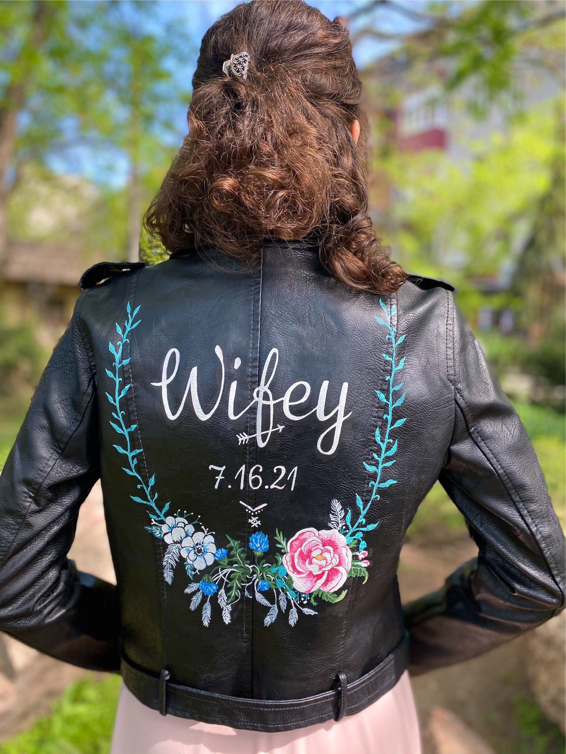 wedding leather jacket