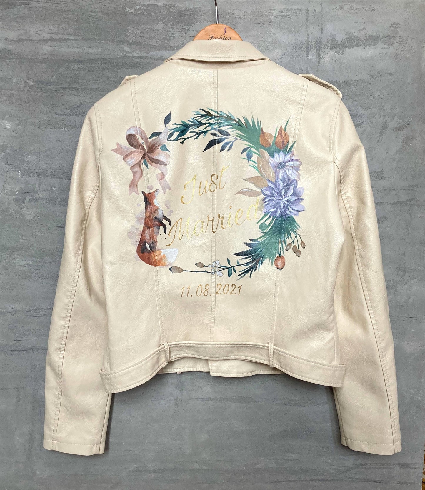 bride painted jacket