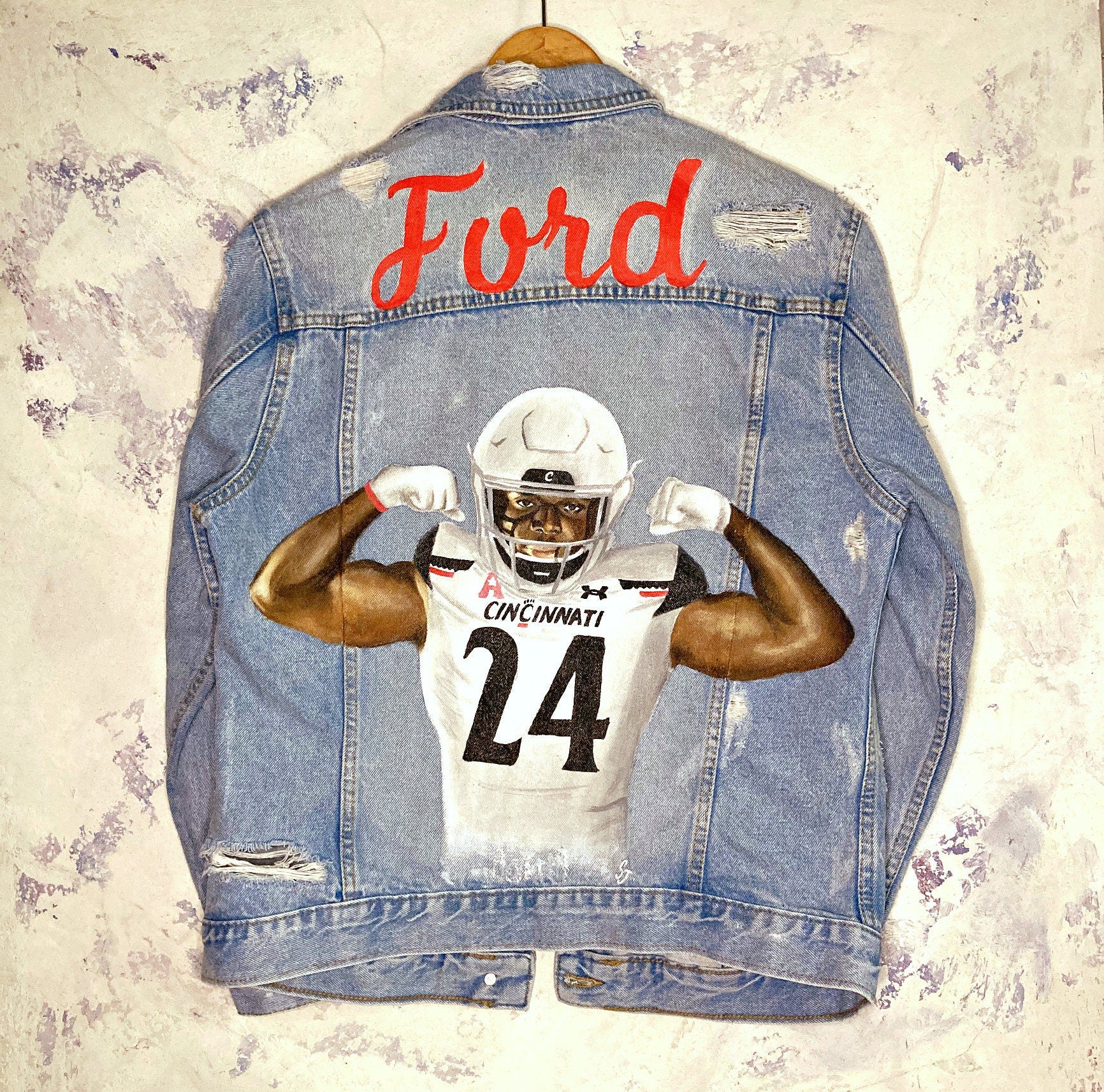 football denim jacket