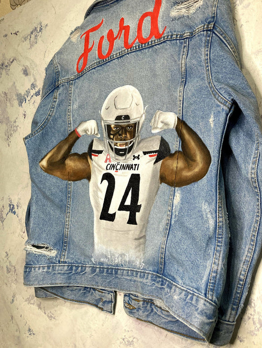 football jean jacket