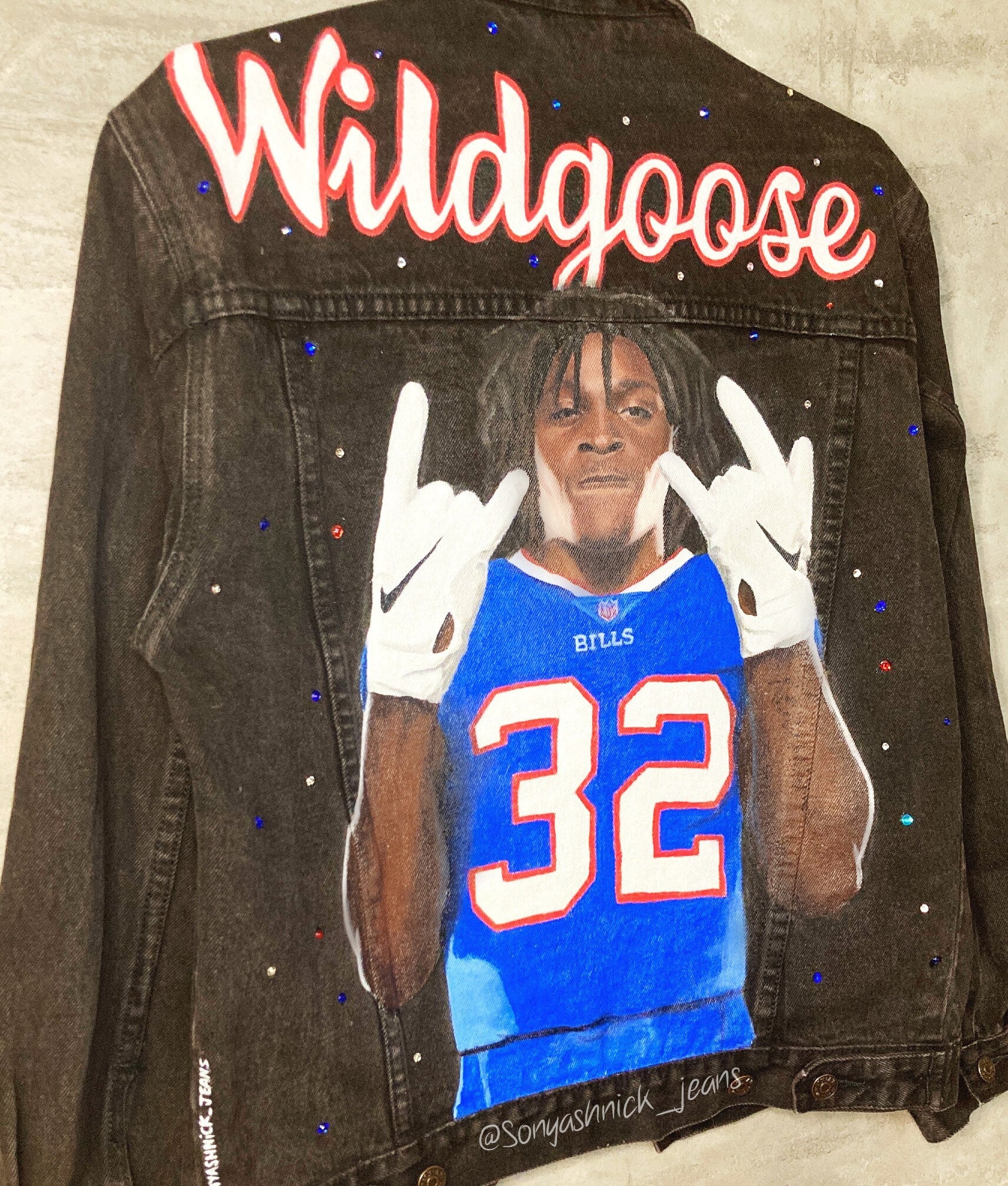 Football girlfriend 2024 jean jacket