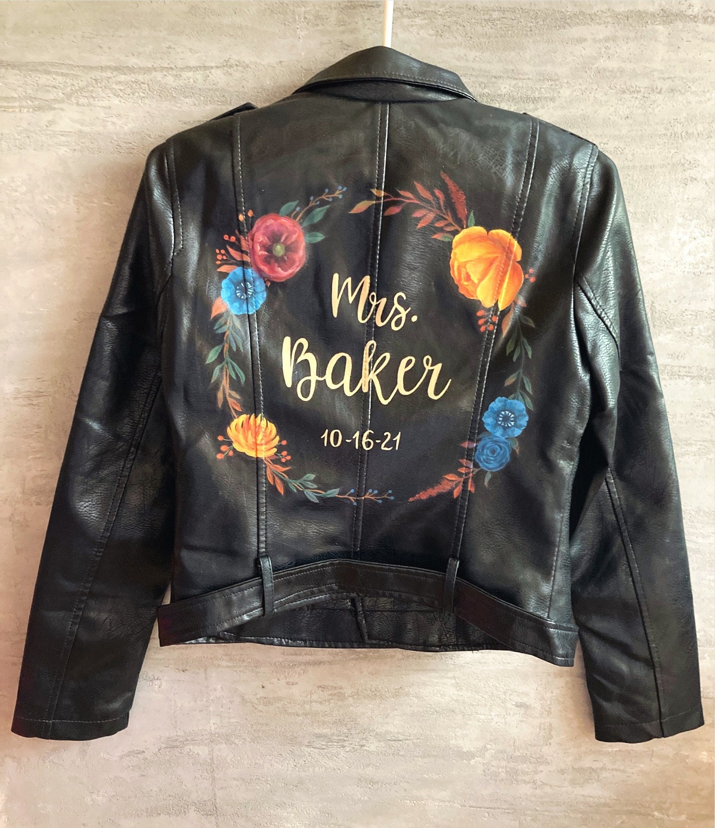 painted leather jacket