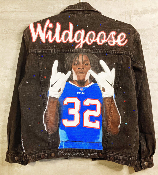 football jean jacket