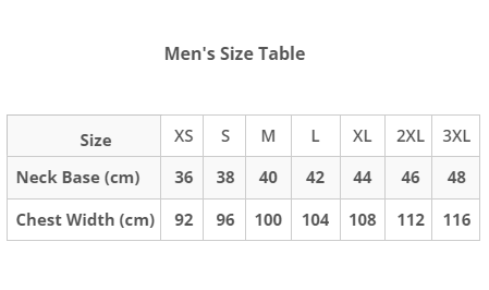 man's size chart for painted jean jackets