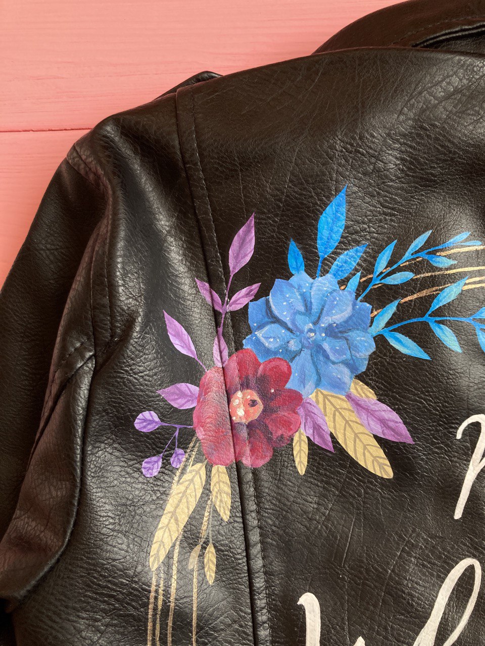 painted leather jacket