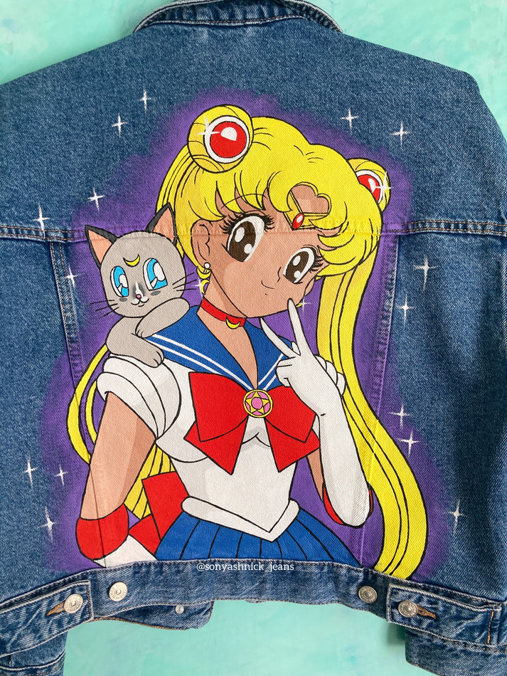 Painted anime jacket Custom Painted Jackets
